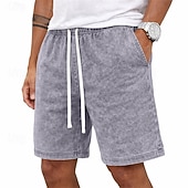 abordables Bermudas estilo casual-Pantalones Cortos de Hombre SoftFade™ Pantalones Cortos de Verano Pantalones Cortos Casual Pantalones Cortos Lavado Ácido con Bolsillo Cintura Elástica Lavados Comodidad Transpirables Longitud de