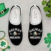preiswerte Männer Schuhe-Herren-Sneaker zum St. Patrick's Day mit grünem Kleeblattmuster, bequeme Sneaker im sportlichen Stil für Paraden, Partys und Festlichkeiten