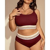 levne Surfovací tankiny a bikiny-Dámské Standard Surfařské tankiny a bikiny Koupací top 2 ks Geometrický Otevřít Zpět Ochrana proti UV záření Elastický Bez rukávů Plavky Surfování Potápění Plavání Léto