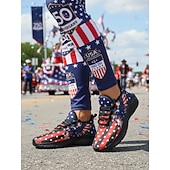  Vereinigte Staaten 250. Jubiläum Damen USA Flaggen Druck Schwarz Sneakers mit Adlerdesign patriotische Sportschuhe für den Unabhängigkeitstag Paraden Festivals Laufen und Everyday Wear