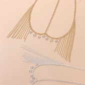 economico Accessori danza-Accessori Samba Catena di fronte a frange con strass Cerchietto Costumi per performance