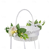 billige Originale leker-2-pakke påske fruktkurver vårutflukt håndholdt blomsterkurv vestlig stil bryllup blomsterdreng sprer blomsterkurv veving bryllup godteriblomstkurv