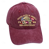 billige Tilbehør-Baseballcapen Frihetsgudinnen Amerikansk flagg Frihetsklokken Retro / vintage Arv Patriotisk 1776–2026 til Unisex Voksne Broderi for Uavhengighetsdag 4. juli utendørs Fritid / hverdag Parade