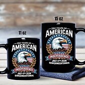 olcso Bögrék és csészék-Egyesült Államok 250. évfordulójára készült bögre hazafias ajándék, félötszáz éves kerámia kávésbögre, 1776-2026 Amerika 250, függetlenség napja, július 4., ajándék férfiaknak és nőknek, mikrohullámú