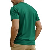 billige grunnleggende t-skjorter-Herre 100 % bomulls-T-skjorte Kort Erme Crew-hals Sommer Vår &amp; Vinter Helfarge عادي Mote Designer Grunnleggende Grunnleggende Ren Avslappet Feriereise Gate Kamel Grå Topp T-skjorte for menn