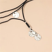 ieftine Coliere &amp; Pandative-1 buc Colier Choker Lănțișor For Unisex Zilnic Stradă Cadou Aliaj Peteci Dublu Stratificat