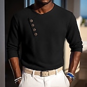 economico Camicie casual eleganti da uomo-Per uomo Camicia Camicia a nido d'ape Camicia elegante Camicia casual Camicia da Ballo Nero Bianco Blu marino Viola Manica Lunga Tinta unica Semplice Asimmetrico Scollo a V Casuale Matrimonio