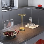 tanie Lampy stołowe-1 opakowanie bezprzewodowych lamp stołowych, ładowalnych, przenośnych lamp zasilanych baterią 5000 mAh, 3-kolorowa lampa stołowa LED z płynnym przyciemnianiem i funkcją pamięci, do użytku na zewnątrz/w jadalni/na patio/w restauracji