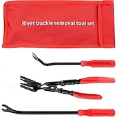 halpa Korjaustyökalut-3-osainen auton verhoilun irrotustyökalusarja, ammattimainen auton klipsipihdit ja kiinnikkeiden irrotustyökalusarja auton ovipaneelien, verhoilun ja muovisten niittien poistoon, tehokas vääntötyökalu säilytyspussilla