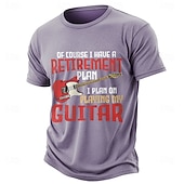  Certo che ho un piano pensionistico, ho intenzione di suonare la mia chitarra, maglietta divertente da musicista, misto cotone lavato e rovinato, maglietta grafica retrò da uomo, abbigliamento s m l