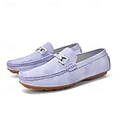 economico Mocassini casual-mocassini da uomo in similpelle viola: comode scarpe casual slip-on da indossare tutti i giorni e per eventi rilassati
