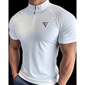 رخيصةأون تي شيرتات وبلوزات بدون أكمام للجري-رجالي لون سادة تيشيرت للجري قميص ضاغط الصيف الربيع الخريف إحزم كم قصير سريع جاف ضغط رطوبة فتل تمرين نادي رياضي التدريب النشط ممارسه الرياضه أسود أبيض ملابس رياضية ألبسة رياضية