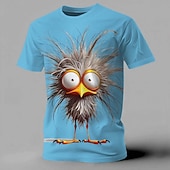  Homens Animal Engraçado Camiseta Manga Curta Camiseta Impressão 3D Gola Redonda Camisa Exagerado Designer Festa Feriado Azul Preto Amarelo Verão Primavera Roupa S M L XL XXL XXXL