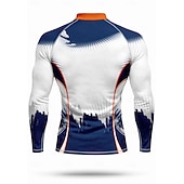  בגדי ריקוד גברים מגן מפריחה חולצת שחייה גיאומטרי שיפוע נקודה UPF50+ הגנת UV ייבוש מהיר שרוול ארוך בגדי ים מגן מפריחה גלישה שייט בקאנו חוף קיץ