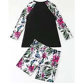 Χαμηλού Κόστους Rash Guards One Pieces-Γυναικεία Πρότυπο Προστατευτικά Σουίτες μπάνιου για μεγάλα μεγέθη Τανκίνι και μπικίνι για σέρφινγκ Τροπικό Προστασία UV Ελαστικό Μακρυμάνικο Μαγιό Μπολύζες Σέρφινγκ Καταδύσεις Κολύμβηση Καλοκαίρι