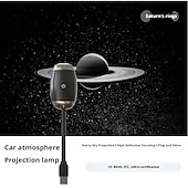 ieftine Lumini de decor pentru cameră-Lumină de atmosferă cu cer înstelat USB montată pe mașină, lumină de proiectie superioară pentru cer înstelat, modificare auto, decorațiuni interioare