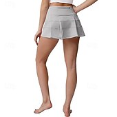 economico Gonne e Skorts da Donna-Per donna Tinta unita Gonna casual Gonna da tennis Gonne da tennis con pantaloncini Tasca Asciugatura Rapida Traspirante Corsa Fitness Yoga Gonna Gonna-pantaloncini Nero Bianco Rosa Abbigliamento da
