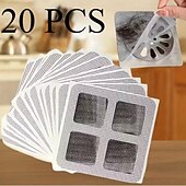 levne Čistící prostředky-20/50 ks lapačů vlasů do sprchy, kovový síťový filtr do odtoku, snadné použití a likvidace, neucpává se, bez zápachu, sítko do sprchového odtoku do koupelny