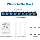 Χαμηλού Κόστους Αποθήκευση &amp; Οργάνωση-Επιτοίχια βάση για καλάμια ψαρέματος, επιτοίχια βάση για καλάμια ψαρέματος και εξοπλισμό ψαρέματος για οργάνωση αλιευτικού εξοπλισμού
