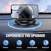 お買い得  家庭用品-滑り止めベース、ダッシュボードマウント、見やすい回転式デザイン、すべての車両に対応、PC素材、ナビゲーションサポート、ダッシュボードマウントを備えた多機能車載電話ホルダー