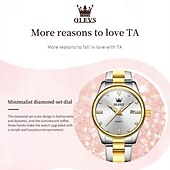 cheap Quartz Watches-Mother's Day Gift New Olevs Brand Ladies' Business Watch With Night Light Calendar And Day/Night Display Quartz Movement Stylish Water-Resistant Sporty Ladies' Wristwatch.