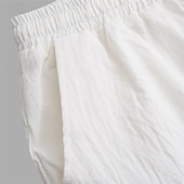 abordables Vacances-Homme Joggeurs Pantalons en Lin Pantalons Pantalon d'été Pantalons Amples Cordon de serrage Taille Élastique Uni Confort Léger Longueur complète Quotidien Plage Fête Vacances Mode Noir Blanche Non
