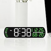 olcso Okos dekoratív lámpák-Hordozható LED digitális ébresztőóra rezgő és villogó riasztásokkal a mély alváshoz és az emlékeztető igényekhez