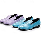 Χαμηλού Κόστους Μπαλαρίνες-Ανδρικά μπλε μοκασίνια με ανάγλυφο κροκόδειλο, slip-on σχέδιο από συνθετικό δέρμα, κομψό μοντέρνο στυλ, ιδανικά για κομψούς άνδρες σε πάρτι και ειδικές περιστάσεις