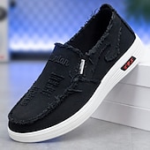 preiswerte Slipper Schuhe-Lässige rote Herren-Slipper – bequemes Canvas, leicht anzuziehen, ideal für Freizeitaktivitäten, Wochenendausflüge und den Alltag.