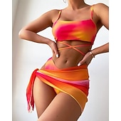 voordelige Surf Tankini's en Bikinis-Dames Bikini-sets Badpak Badpakken Tie Dye UV-Bescherming Elastisch Mouwloos Zwemkleding Zwempak Surfen Duiken Zwemmen Zomer