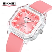Недорогие Кварцевые часы-Подарок на День Матери SKMEI Мужские кварцевые часы Креативные минималистские модные повседневные светящиеся водонепроницаемые часы с мировым временем Силиконовые гелевые часы