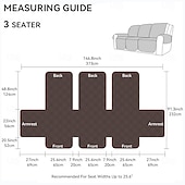 levne Potah na křeslo-100% voděodolný prošívaný potah na polohovací pohovku pro 3 osoby, 1 kus, pratelný potah na polohovací pohovku, protiskluzový chránič nábytku s elastickými popruhy a kapsou pro psy, domácí mazlíčky, čokoláda