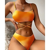 voordelige Surf Tankini's en Bikinis-Dames Bikini-sets Badpak Badpakken Tie Dye UV-Bescherming Elastisch Mouwloos Zwemkleding Zwempak Surfen Duiken Zwemmen Zomer