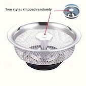 Недорогие Чистящие средства-Комплект из 2 сетчатых фильтров для раковины из нержавеющей стали, противозасоряющий сливной фильтр с центральной ручкой, легко чистится, подходит для кухонных, ванных, туалетных и раковинных стоков.