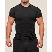 economico T-shirt e Canottiere da Corsa-Per uomo Blocco di colori T-shirt da corsa Maglia a compressione Maglia da corsa Estate Primavera Autunno Manica Corta Asciugatura Rapida Compressione Traspirante Allenamento in Palestra Allenamento