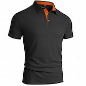 baratos Polo Clássico Masculino-Homens Textura Polo Malha Waffle Casual O negócio Clássico Manga Curta Moda Moderno Côr Sólida Botões Verão Primavera Todas as Estações Normal Branco Textura