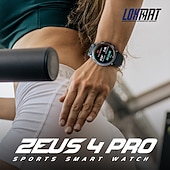 baratos Smartwatch-Relógio inteligente Lokmat Zeus 4 Pro de 1,43 polegadas com Bluetooth, chamadas, pedômetro, lembrete de chamadas e rastreador de atividades. Compatível com Android e iOS. Unissex, longa duração da bateria, chamadas em modo mãos-livres, à prova d'água IP68