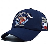  cappello commemorativo della repubblica del texas, berretto da baseball ricamato con il logo dell'orgoglio texano, berretto vintage regolabile in cotone per uomo &donne, 1836–1846 disegno della