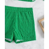 levne Surfovací tankiny a bikiny-Dámské Bikinové sety 2 ks Plavky Jednobarevné Ochrana proti UV záření Elastický Bez rukávů Plavky Surfování Potápění Plavání Léto