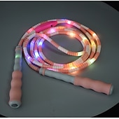  ugrókötél led lámpákkal fitnesz edzőeszközökhöz, gubancolódásmentes kötélugrás puha gyöngyös szegmenssel, prémium állítható ugrókötél gyerekeknek, nőknek, férfiaknak