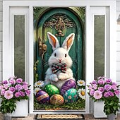 Χαμηλού Κόστους Γκαράζ &amp; Πινακίδες Πόρτας-Πάσχα Αφίσες Κάλυμμα πόρτας Πανό εξωτερικού χώρου Rabbit χαριτωμένο στυλ 3D Πάρτι Κοιτώνας Δωμάτιο Εφήβων Κοιτώνας Κολλεγίου Υπνοδωμάτιο Guys Man Cave Frat Φόντα λήψης Διακόσμηση Σπιτιού