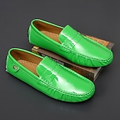 economico Mocassini casual-Per uomo Casual Quotidiano Pelle PU Confortevole Mocassino Rosso marrone Nero Bianco