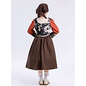  250e jubileum VS 19e eeuw jaren 1800 Prairiejurk Lange Mouwen Pionier Meisje Koloniaal Pionier Onafhankelijkheidsoorlog Kostuum Voor meisjes Halloween Carnaval 4 juli Kinderen Kleding Schort