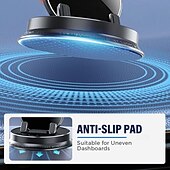 お買い得  家庭用品-滑り止めベース、ダッシュボードマウント、見やすい回転式デザイン、すべての車両に対応、PC素材、ナビゲーションサポート、ダッシュボードマウントを備えた多機能車載電話ホルダー