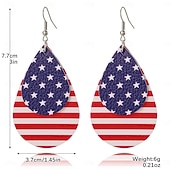 250e anniversaire des États-Unis Boucles d'oreilles Cosplay Adulte Femmes Jour de l'Indépendance / 4 Juillet 4 Juillet Soirée Performance Se déguiser