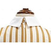 preiswerte Kleider-Vintage inspiriert Midlänge A-Linie Kleid Swing-Kleid Kurze Ärmel Gestreift A-Linie Kostüm Mädchen Kindertag Maskerade Urlaub Alltagskleidung Kinder Kleid Abschlussballkleider Frühling &amp; Sommer