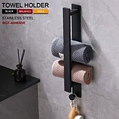 tanie Drążki na ręczniki-Wieszak na ręczniki / Wieszak na szlafrok / Półka łazienkowa Nowy design / Samoprzylepne / Kreatywne Nowoczesny Stal nierdzewna / Stal niskowęglowa / Metal 1 szt. - Łazienka Pojedynczy / 1-wieszak na