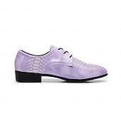 voordelige Derby Schoenen-Blauwe herenschoenen met krokodillenprint, vetersluiting, bovenkant van imitatieleer, modieuze luxe stijl, geschikt voor stijlvolle mannen bij feestjes en speciale gelegenheden.