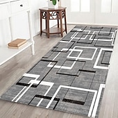baratos Tapetes e tapetes e tapetes-Tapete de corredor com estampa geométrica em tecido de flanela, decoração para casa, tapete de entrada à prova de poeira, absorvente e macio para banheiro.