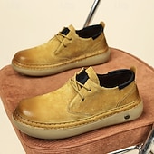 Χαμηλού Κόστους Καθημερινά Δετά παπούτσια-Ανδρικά κίτρινα casual αθλητικά παπούτσια, απαλό άνω μέρος, άνετο σχέδιο με κορδόνια, χαλαρό στυλ για καθημερινή χρήση και ταξίδια